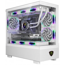 CAJA MICROATX XC-301 GLASS ARGB BLANCO KEEPOUT